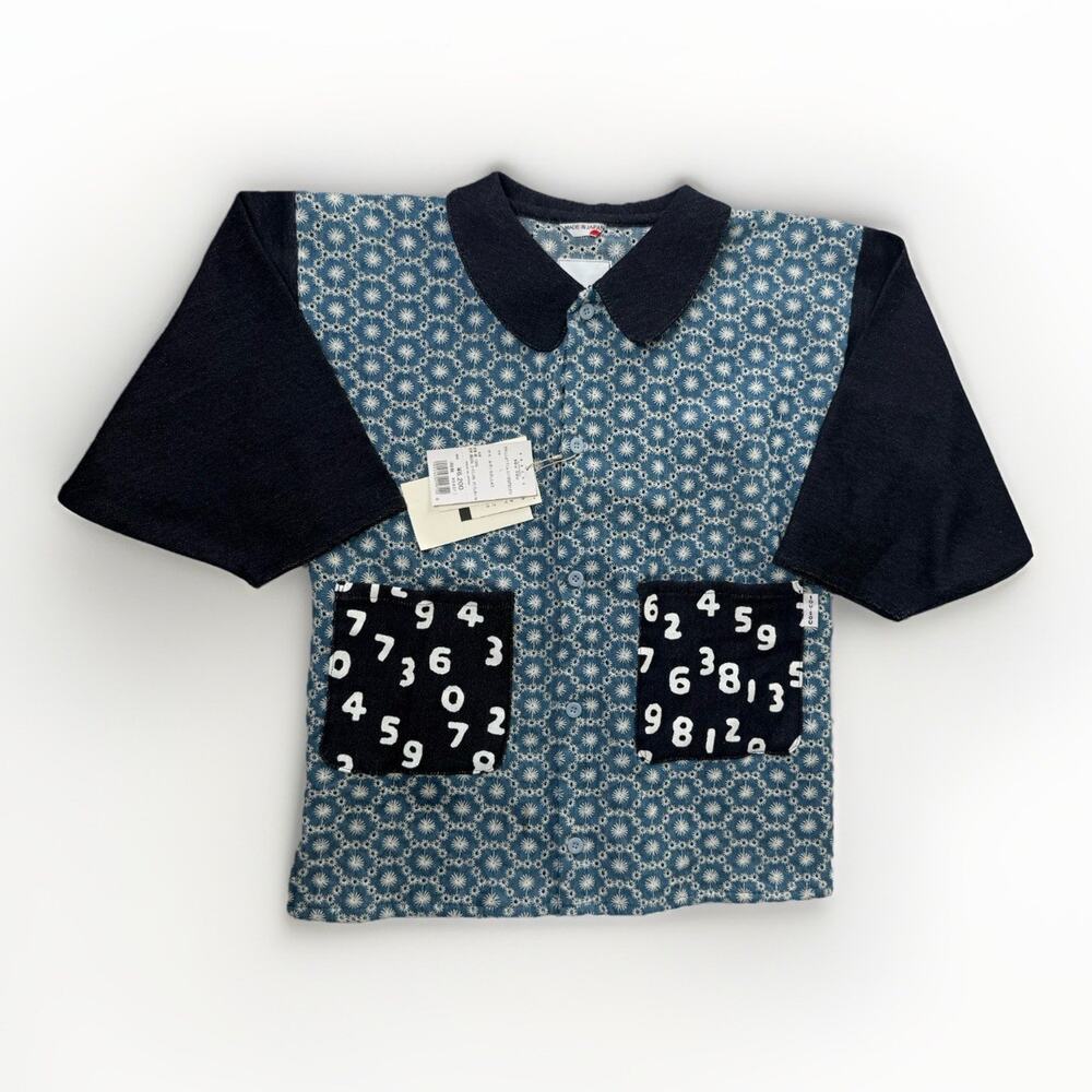 Sou-Sou Kyoto Women’s Top hand printed pop textile abstract blouse sz Large